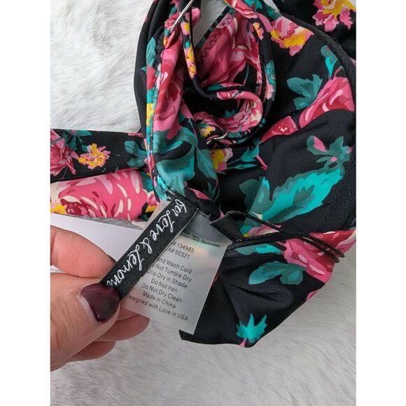 For Love‎ & Lemons Floral Swim Bikini Top Bra Sz M Medium NWT - Picture 4 of 8